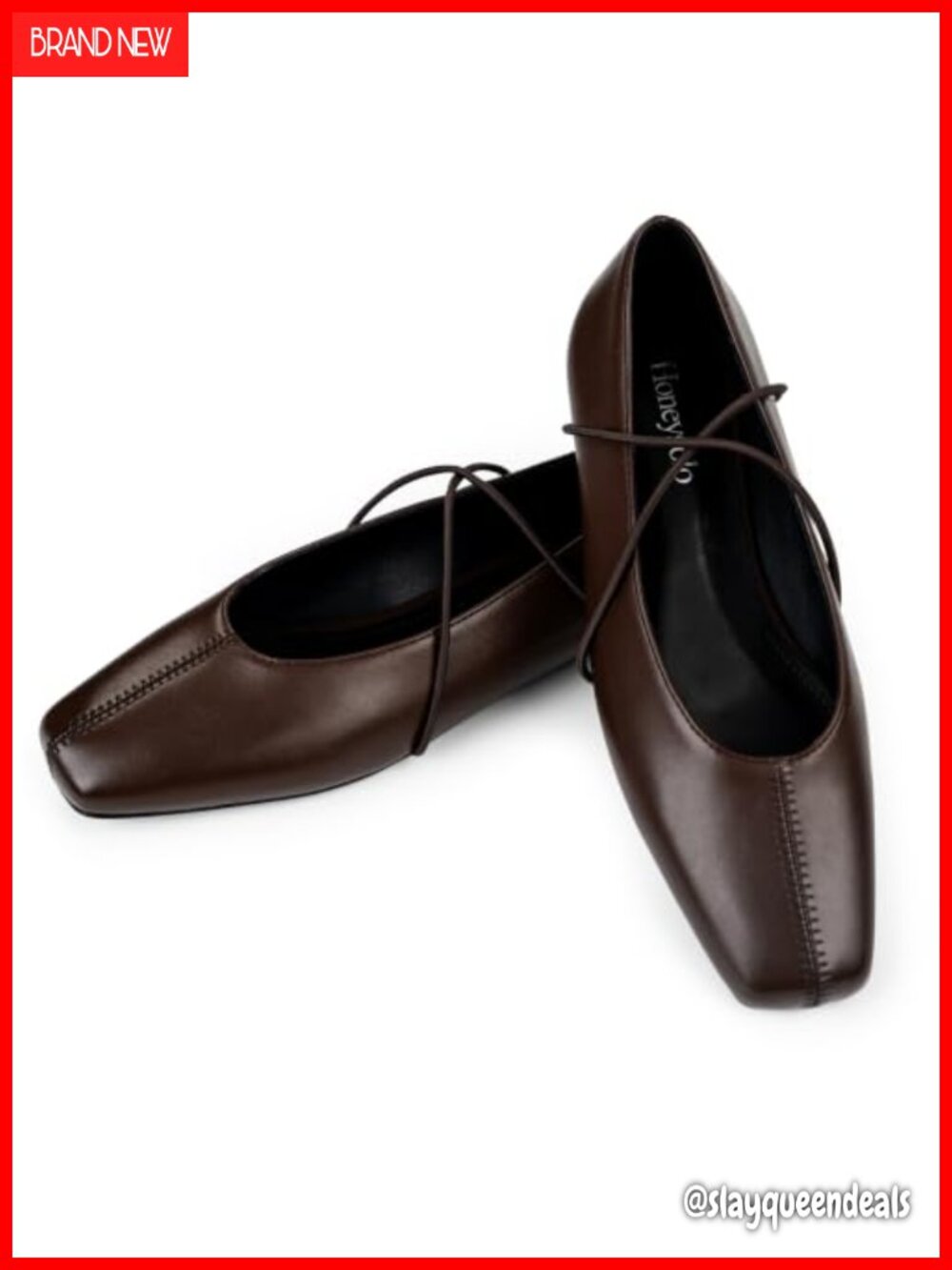 Square Toe Ballet Flats Crisscross Strap Mary Jane Women's Comfort